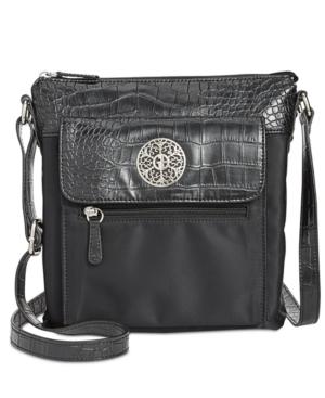 Giani Bernini Croc-embossed Crossbody, Created For Macy's