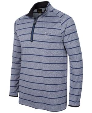Greg Norman For Tasso Elba Striped Quarter-zip Shirt, Only At Macy's