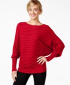 Alfani Dolman-sleeve Ribbed Sweater, Only At Macy's