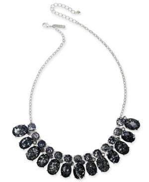 I.n.c. Silver-tone Crystal & Stone Collar Necklace, 18 + 3 Extender, Created For Macy's