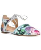 Franco Sarto Shaker Ankle-tie Pointed-toe Flats Women's Shoes