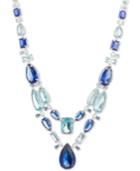 Carolee Silver-tone Stone 16 Statement Necklace