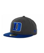 New Era Duke Blue Devils 2 Tone Graphite And Team Color 59fifty Cap