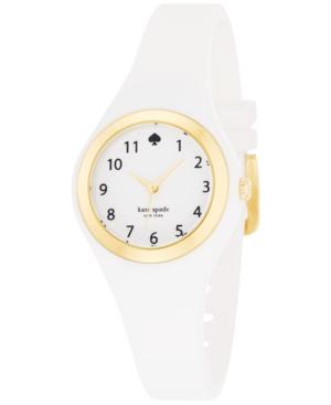 Kate Spade New York Women's Rumsey White Silicone Strap Watch 30mm 1yru0793