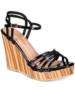 Callisto Brush Strappy Platform Wedge Sandals Women's Shoes