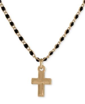 Rachel Rachel Roy Gold-tone Cross Beaded Pendant Necklace, 16 + 2 Extender