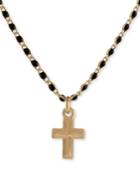 Rachel Rachel Roy Gold-tone Cross Beaded Pendant Necklace, 16 + 2 Extender