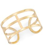 Sis By Simone I. Smith Openwork Cuff Bangle Bracelet In 14k Gold Over Sterling Silver