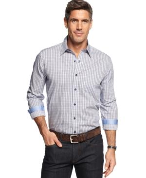 Tasso Elba Big And Tall Madrid Plaid Shirt