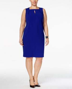 Calvin Klein Plus Size Keyhole Sheath Dress
