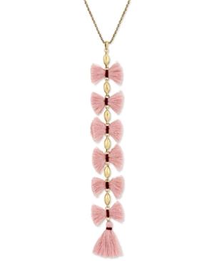 Lucky Brand Gold-tone Fringe Lariat Necklace, 21-1/2 + 2 Extender