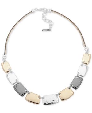 Nine West Textured Block Collar Necklace, 16 + 2 Extender