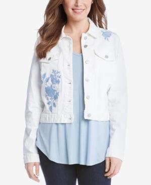 Karen Kane Embroidered Denim Jacket