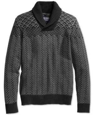 American Rag Fairisle Shawl Collar Sweater