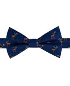 Tommy Hilfiger Men's Moose Boots Print Pre-tied Bow Tie