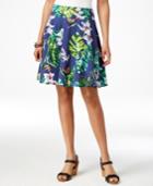 American Living Pull-on Floral-print Skirt, Only At Macy's