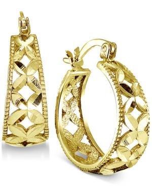 Giani Bernini Small Floral Hoop Earrings, Created For Macy's