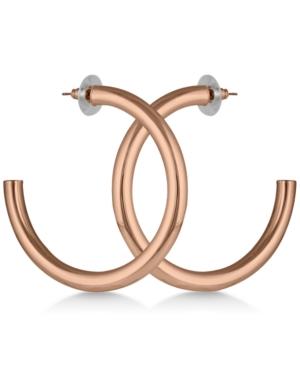 Guess 2 1/4 Tubular Open Hoop Earrings