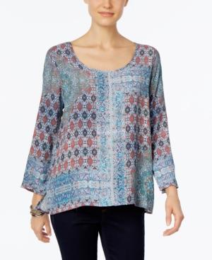 Karen Kane Printed Scoop-neck Top