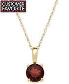 Garnet Pendant Necklace In 14k Gold (5/8 Ct. T.w.)