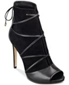 Guess Women's Ayana Peep Toe Lace-up Booties Women's Shoes