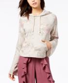 American Rag Juniors' Printed Bell-sleeve Hoodie, Created For Macy's