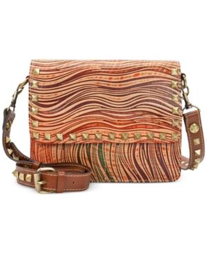 Patricia Nash Wavy Striped Hermosa Square Flap Small Crossbody