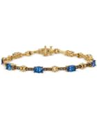 Le Vian Chocolatier Tanzanite (3-1/6 Ct. T.w.) And Diamond (1 Ct. T.w.) Link Bracelet In 14k Gold