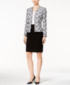 Tahari Asl Printed Lace Skirt Suit