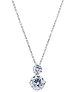 Danori Silver-tone Cubic Zirconia Double Pendant Necklace, Only At Macy's