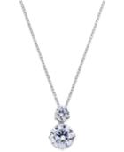 Danori Silver-tone Cubic Zirconia Double Pendant Necklace, Only At Macy's