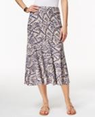 Jm Collection Printed Pull-on Skirt, Only At Macy's