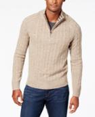 Brooks Brothers Red Fleece Men's Quarter-zip Cable Knit Sweater