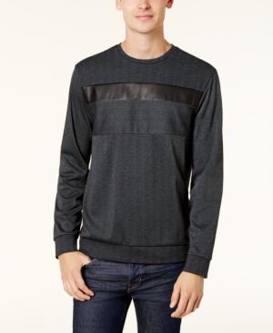 Calvin Klein Men's Mixed-media Knit Shirt