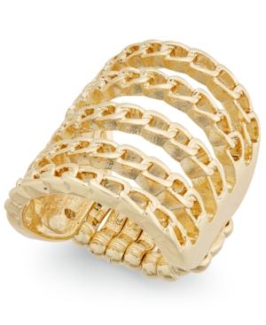 Thalia Sodi Gold-tone Chain Link Stretch Ring, Only At Macy's