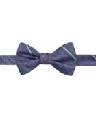Ryan Seacrest Distinction Reversible Melange Stripe Dot To-tie Bow Tie, Only At Macy's