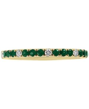Effy Emerald (1/4 Ct. T.w.) & Diamond (1/10 Ct. T.w.) Band In 14k Gold