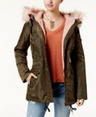 American Rag Juniors' Faux-fur-trim Hooded Parka, Created For Macy's