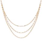 Polished Link Multi-layer 18 Statement Necklace In 14k Gold
