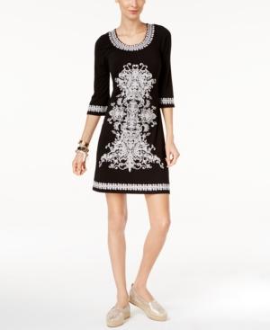 Inc International Concepts Petite Embroidered Sheath Dress, Only At Macy's