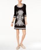 Inc International Concepts Petite Embroidered Sheath Dress, Only At Macy's