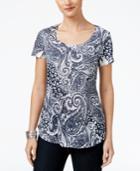Style & Co. Paisley-print Top, Only At Macy's