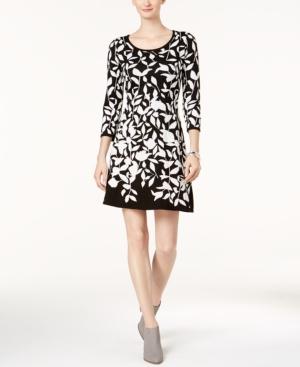 Nine West Floral-print Sweater Dress