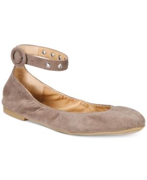 Material Girl Francy Ankle-strap Flats, Created For Macy's Women's Shoes