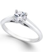 Certified Diamond Engagement Ring In 18k White Gold (1/2 Ct. T.w.), Created For Macy's