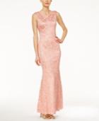 Calvin Klein Lace Open-back Mermaid Gown