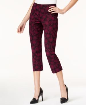 Alfani Printed Stretch Capri Pants, Created For Macy's