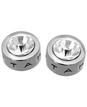 T Tahari Earrings, Silver-tone Crystal Stud Earrings