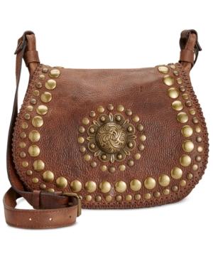 Patricia Nash Distressed Medallion Luciana Saddle Bag