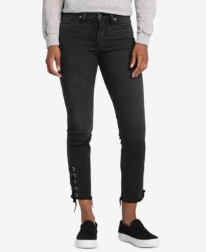 Silver Jeans Co. Mazy Lace-up Slim-leg Jeans